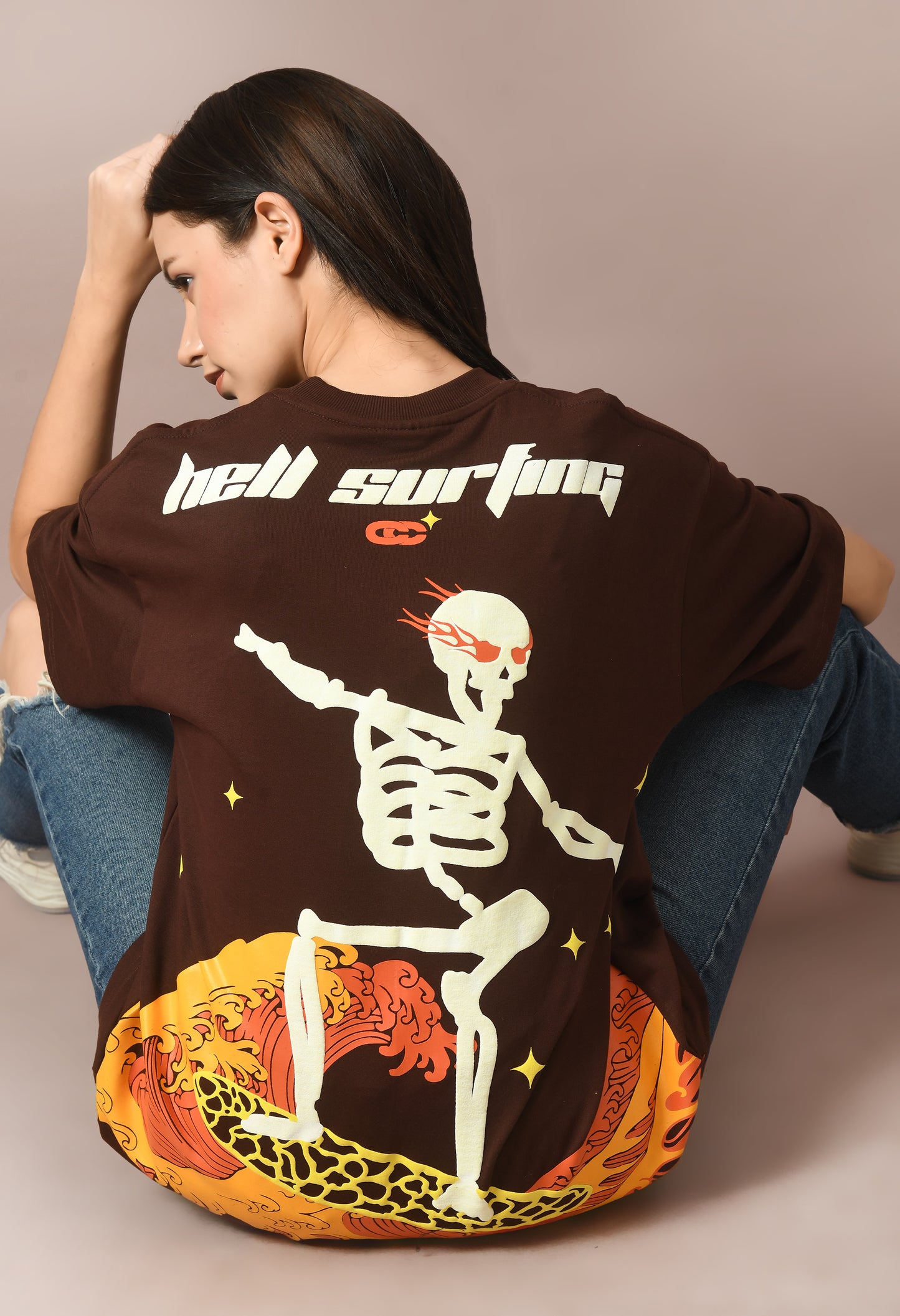 Brown Hell Surfer Unisex T-Shirt