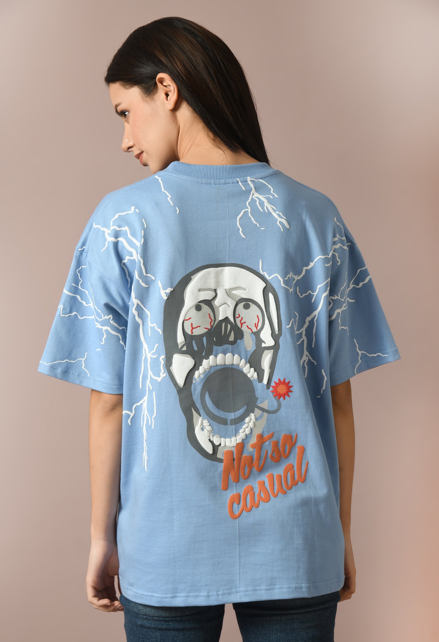 Powder Blue Unisex Lightining T-Shirt